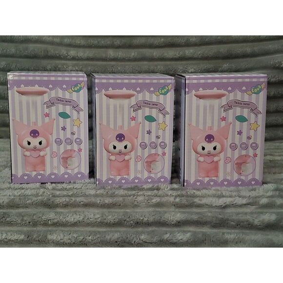 Unbranded Other - Set of 3 Small Kuromi Table Lamps 2 Black/ 1 Pink New